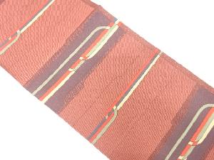 変わり横段模様織り出し　袋帯